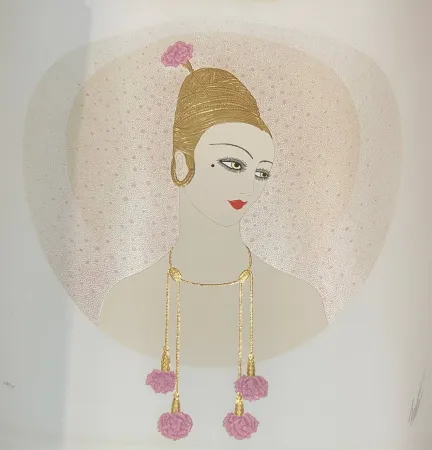 丝网印刷 Erte - Carnations