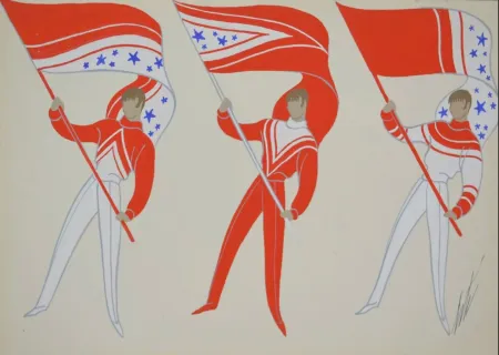 复数作品 Erte - Chauffeurs Et Hommes Aux – Horizontal