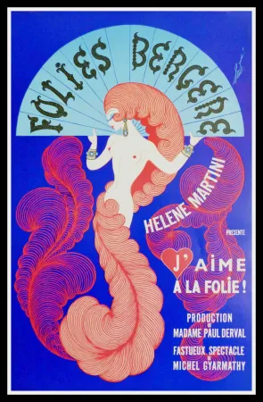 胶版印刷 Erte - FOLIES BERGERES - Hélène MARTINI