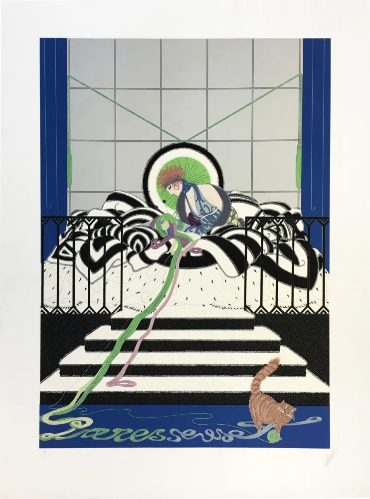 丝网印刷 Erte - PARESSEUSE