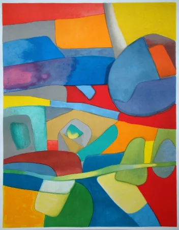 石版画 Esteve - Aquarelle