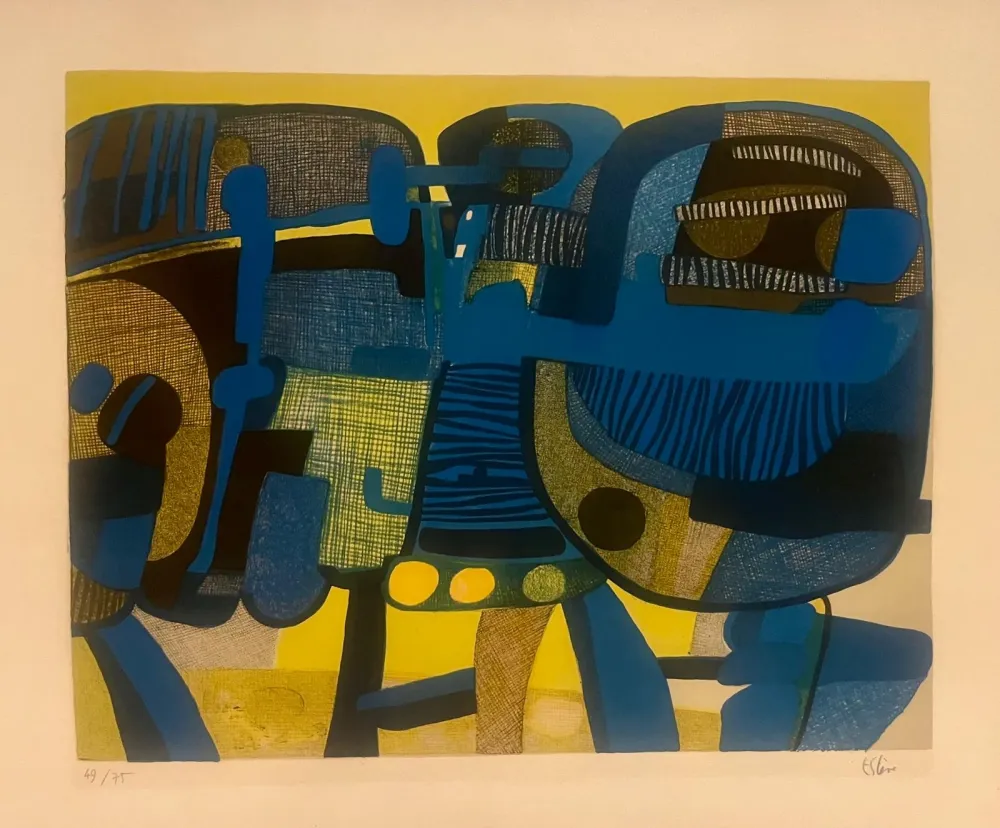 石版画 Esteve - Deux Larrons 