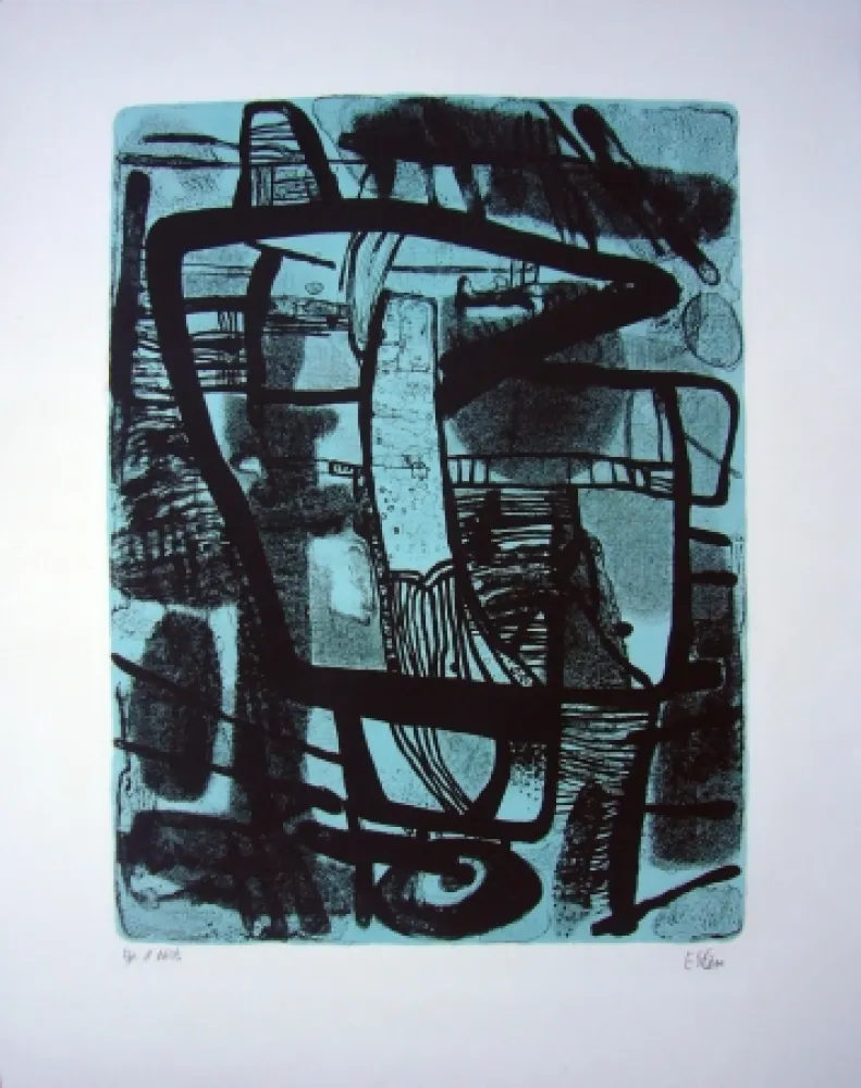 石版画 Esteve - Grande noire