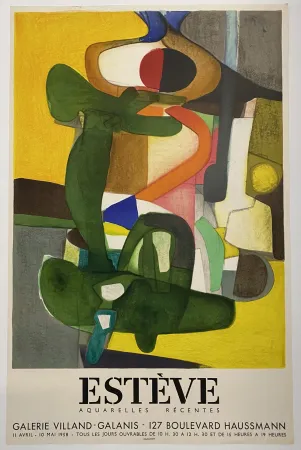 石版画 Esteve - L'Envol - Galerie Villand-Galanis