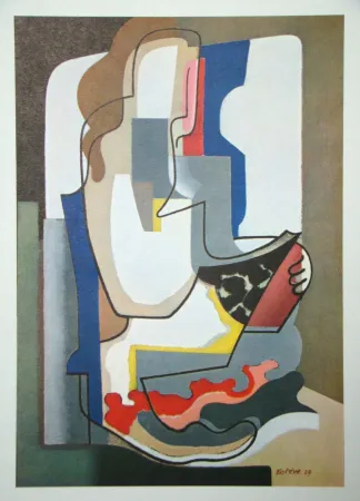 石版画 Esteve - Liseuse