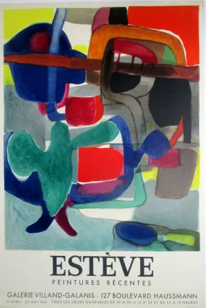 石版画 Esteve - L'Oiseau Vert