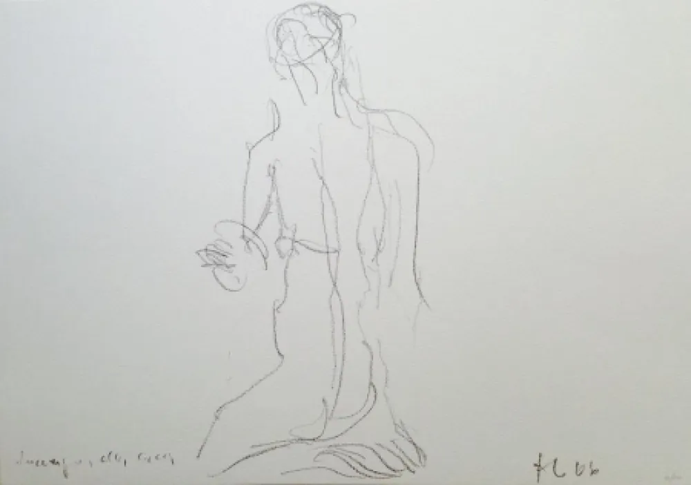 石版画 Fabro - Senza titolo