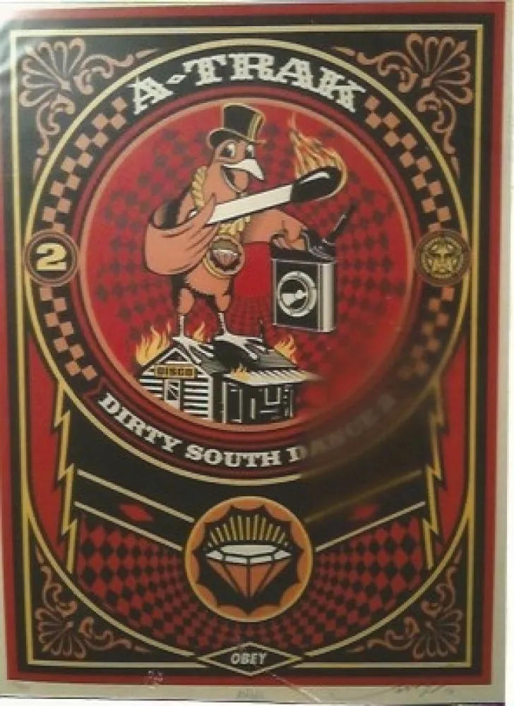 丝网印刷 Fairey - A-Trak Dirty South Dance 2 (A-Trak)