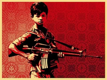 丝网印刷 Fairey - Duality of Humanity #4