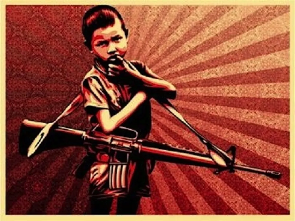 丝网印刷 Fairey - Duality of Humanity #5