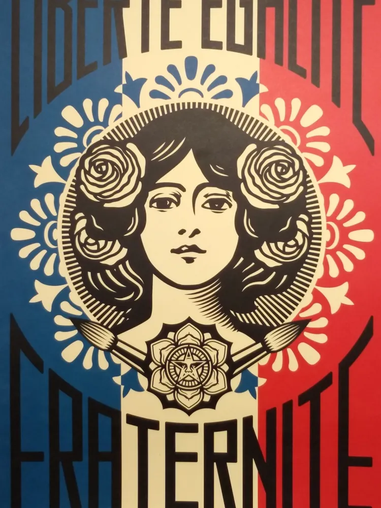 石版画 Fairey - Liberte