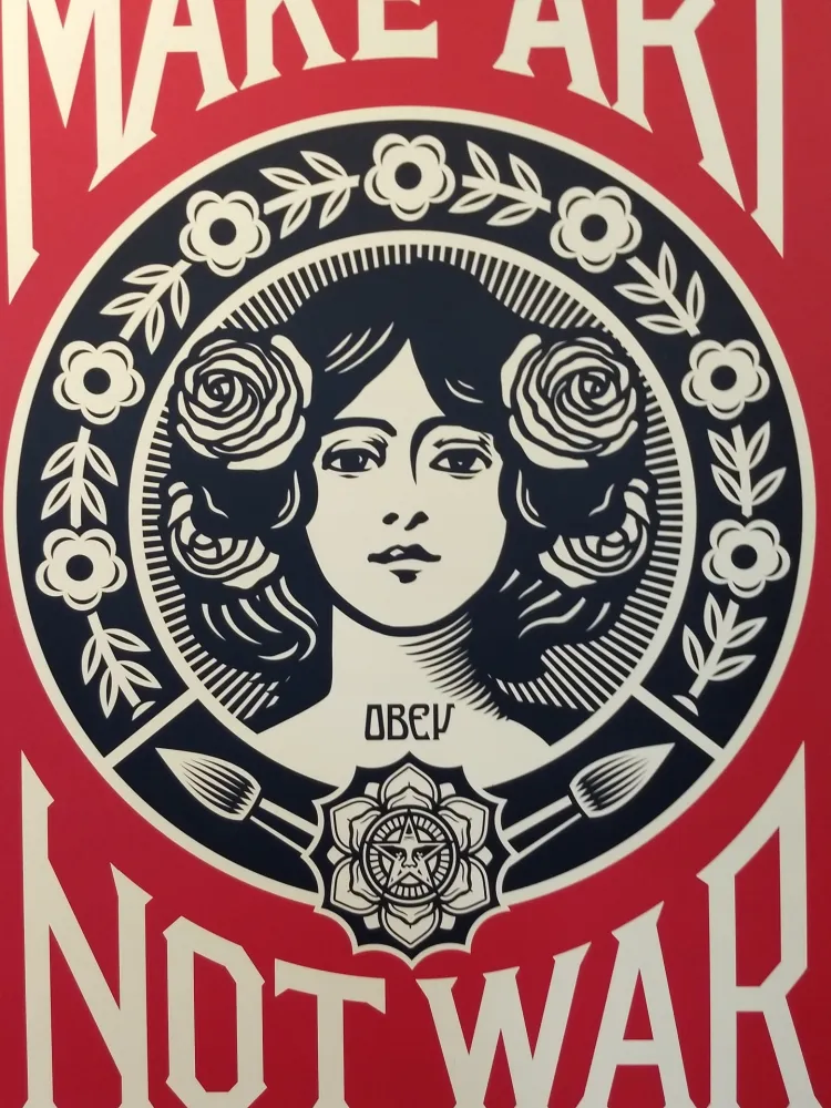 石版画 Fairey - Make Art Not War