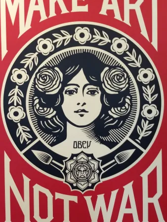 石版画 Fairey - Make Art Not War