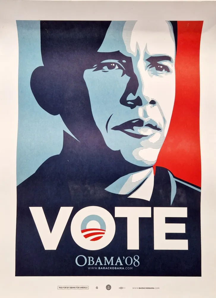 海报 Fairey - Obama Vote Poster