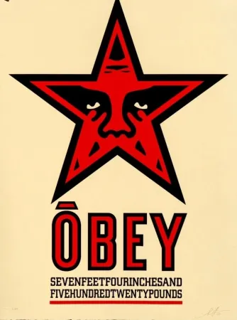 丝网印刷 Fairey - Obey Star