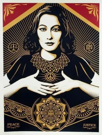丝网印刷 Fairey - Peace and Justice (Large Format)