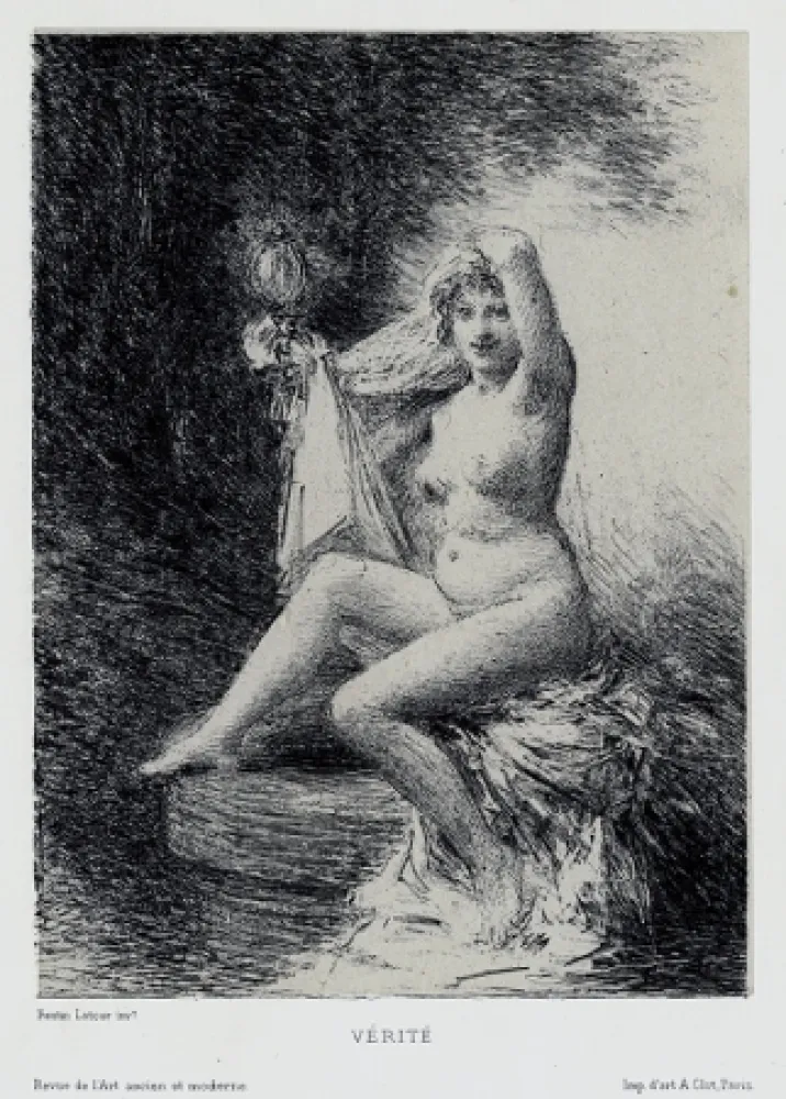 石版画 Fantin-Latour - Vérité (petite planche)
