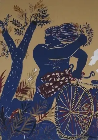 石版画 Fassianos - Composition pour les Jeux Olympiques (1992)