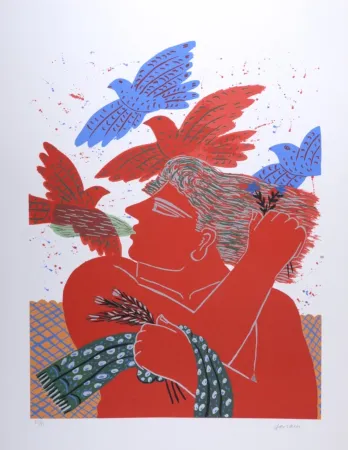 石版画 Fassianos - Eole