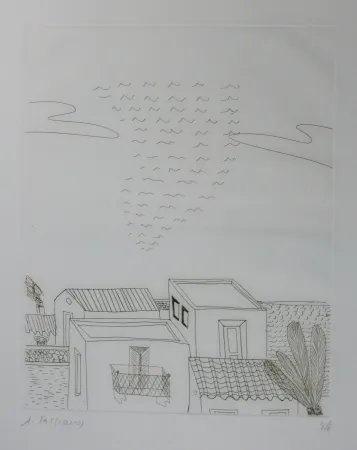 干刻版画 Fassianos - Paysage 