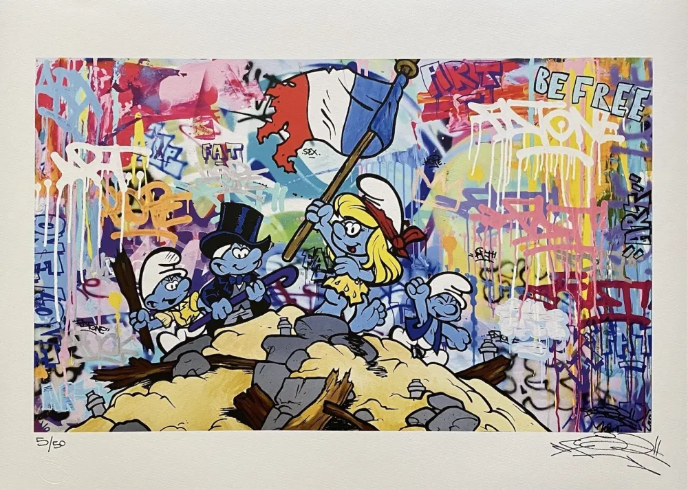 胶版印刷 Fat - Smurfs Liberty