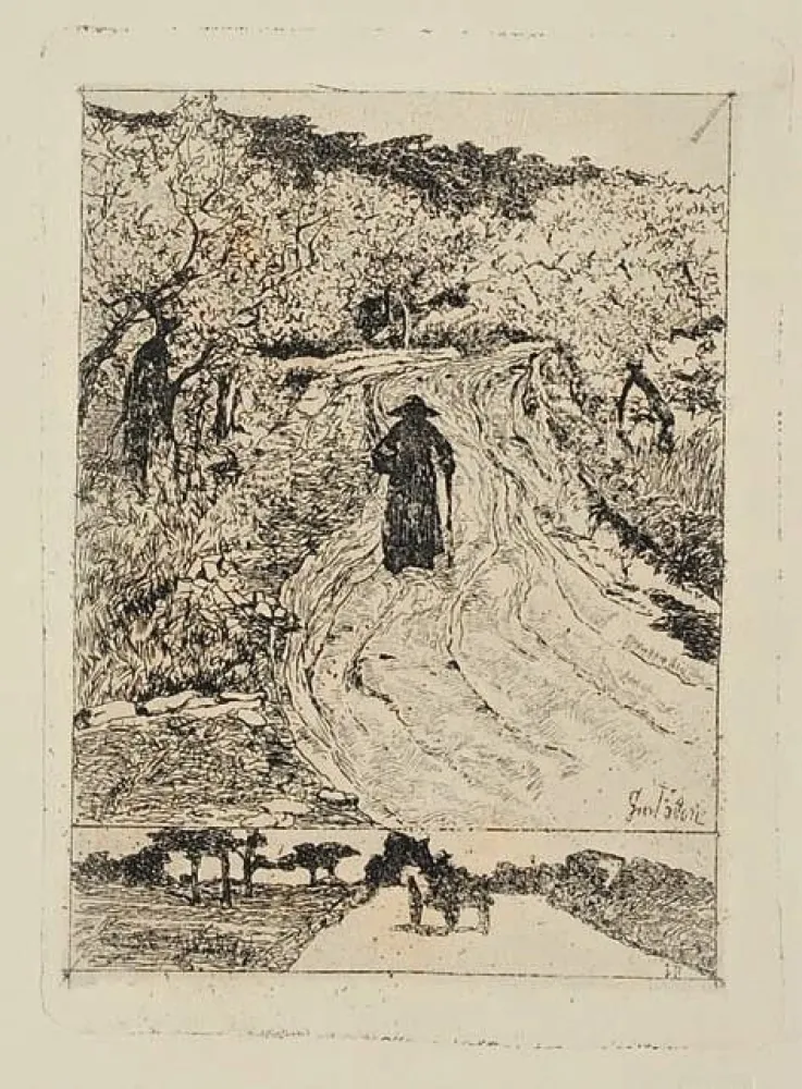 蚀刻版画 Fattori - Ritorno a casa