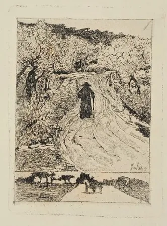 蚀刻版画 Fattori - Ritorno a casa