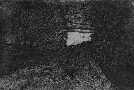 蚀刻版画 Fattori - Tramonto