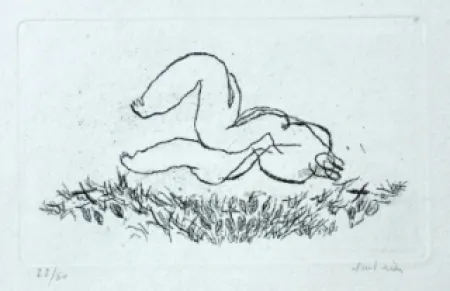 蚀刻飞尘法 Fautrier - Alleluiah - Petit nu L