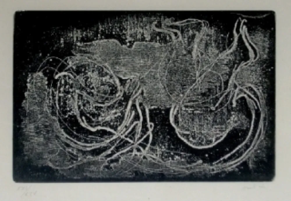 蚀刻飞尘法 Fautrier - Femme étendue II