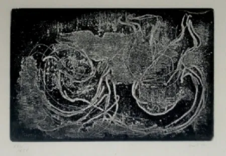 蚀刻飞尘法 Fautrier - Femme étendue II