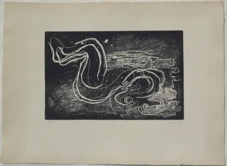 蚀刻飞尘法 Fautrier - Femme étendue III