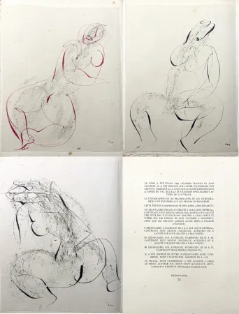 插图书 Fautrier - Georges Bataille.  L'ALLELUIAH. Catéchisme de Dianus. Avec 3 dessins originaux de Jean Fautrier (Blaizot, Paris 1947)