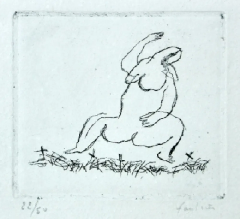 蚀刻版画 Fautrier - L'Alleluiah-petit nu E