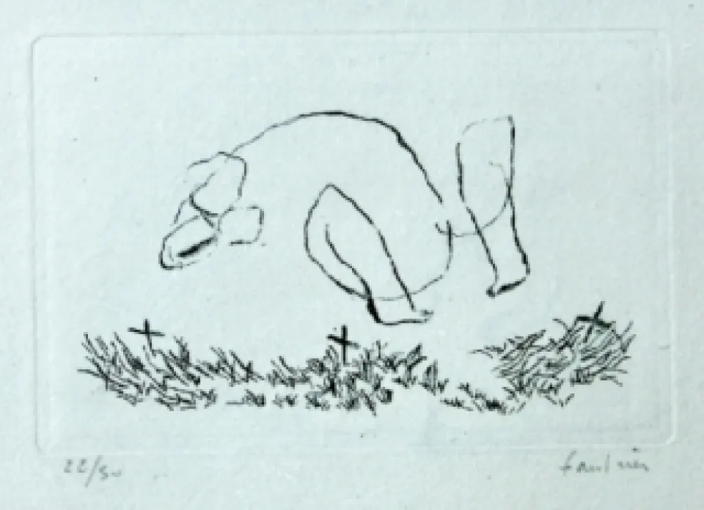 蚀刻版画 Fautrier - L'Alleluiah-petit nu M