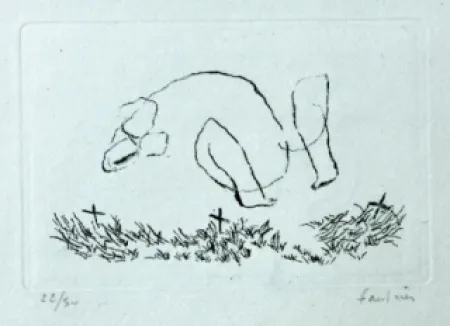 蚀刻版画 Fautrier - L'Alleluiah-petit nu M