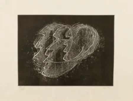 蚀刻飞尘法 Fautrier - Otages fond noir