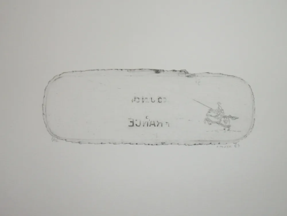 蚀刻版画 Favier - En attendant les huns