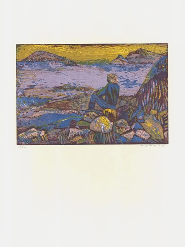 木刻 Fekete - Am Meer