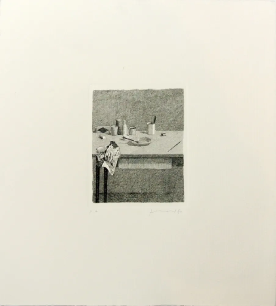 版画 Ferroni - Cose sul tavolo