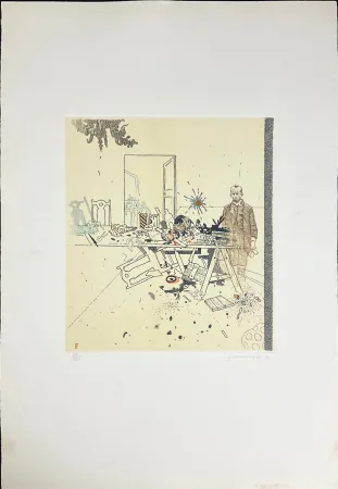 蚀刻版画 Ferroni - La stanza ritrovata II