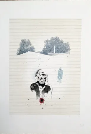 石版画 Ferroni - Norge-ultimo addio