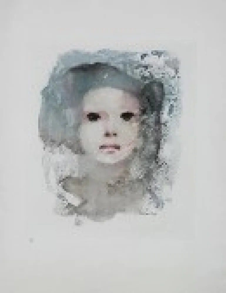 石版画 Fini - Portrait de Jeune Fille