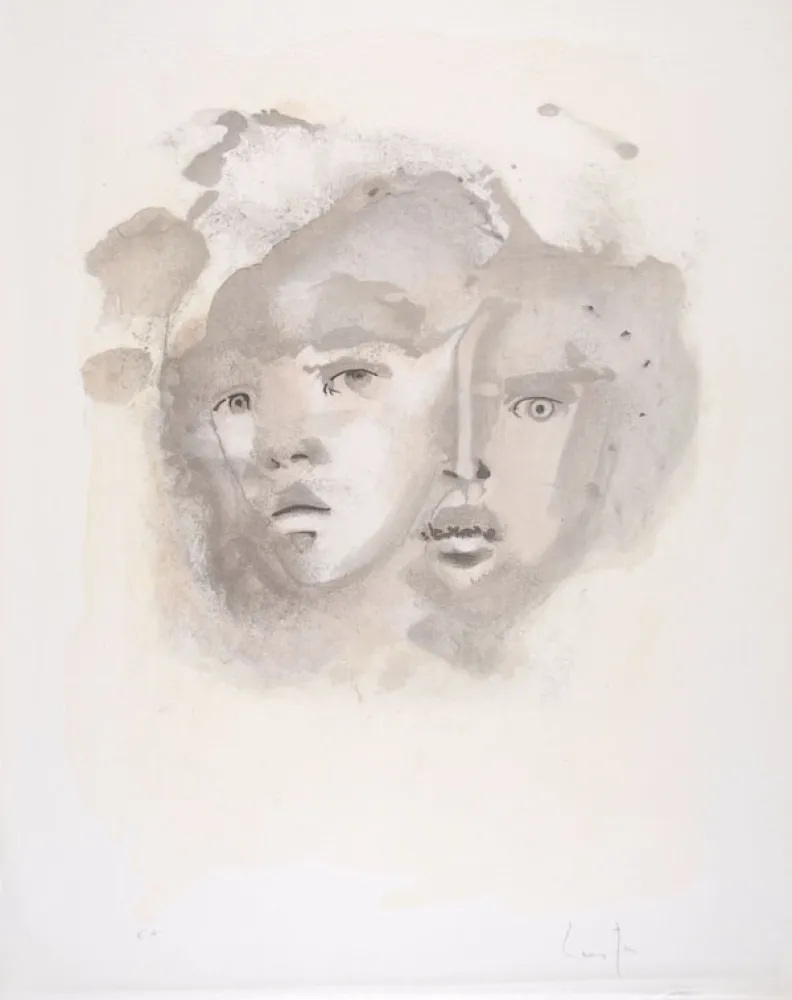 石版画 Fini - Portrait imaginaire brun