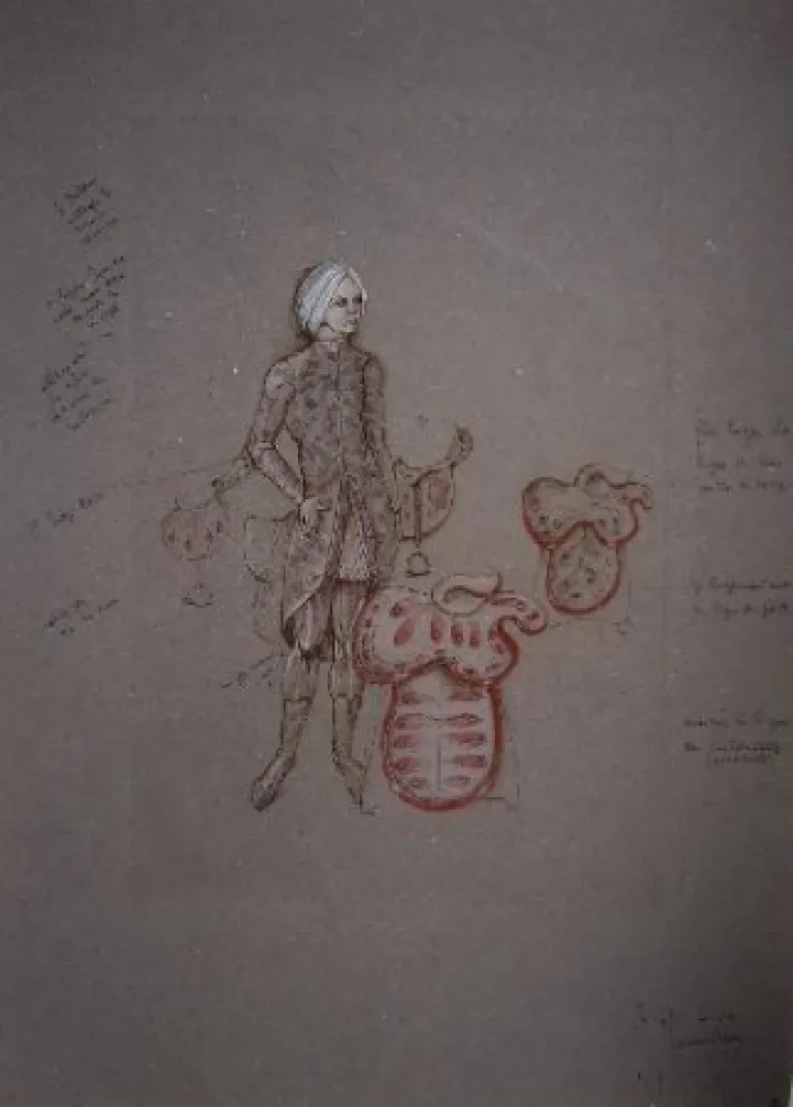 版画 Fini - Scène de theatre