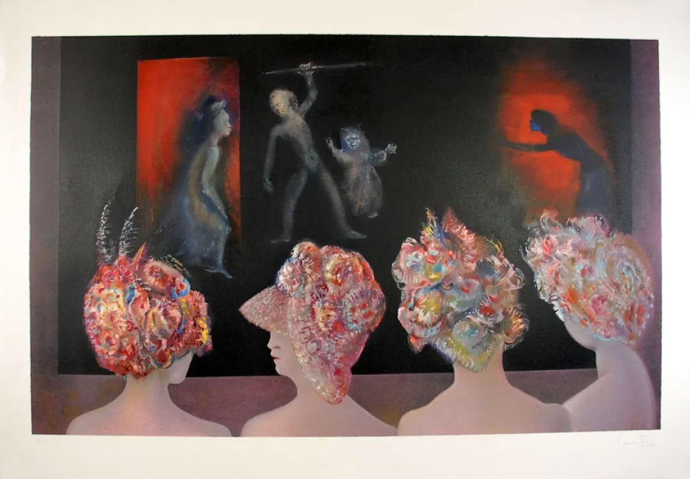 石版画 Fini - Spectacle