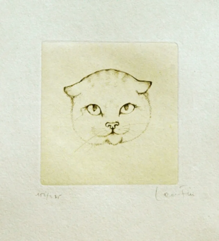 版画 Fini - Tête de chat