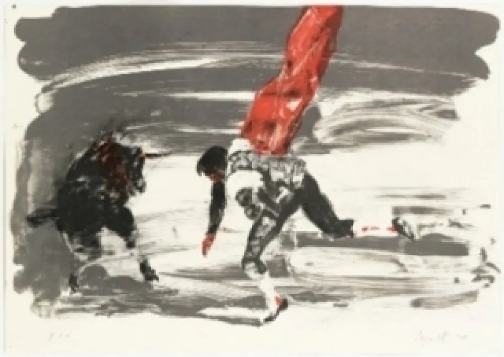 石版画 Fischl - Corrida 2