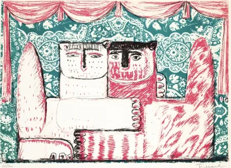 石版画 Fiume - Gatti