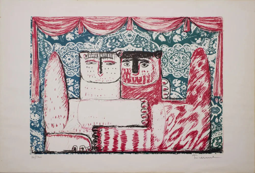 石版画 Fiume - Gatti